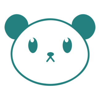 Cute Little Panda Decal (Turquoise)